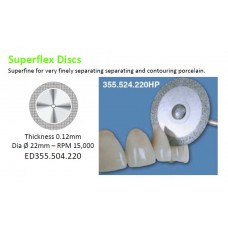 Edenta Superflex Diamond Disc - Superfine - 0.12mm x Dia Ø 22mm - 355.504.220HP